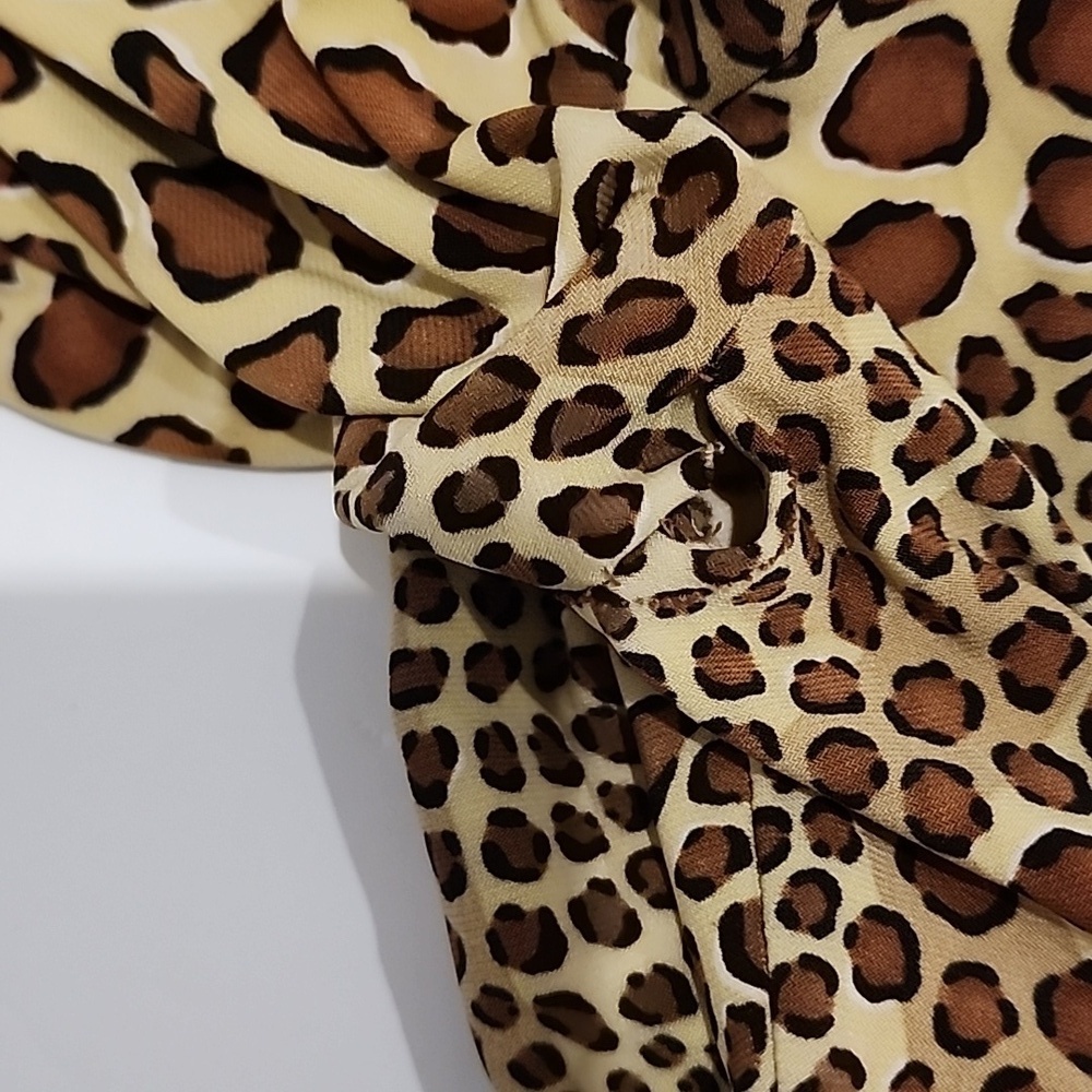 Norma Kamali Leopard Faux Wrap Dress - Picture 7 of 10